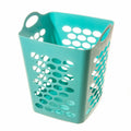 Mainstays Flexible Plastic Square Laundry Hamper, Turquoise Cove, Green