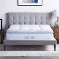 Lucid 4 inch Down Alternative and Gel Memory Foam Mattress Topper - Three Toppers in One - Full , White