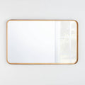 24" x 36" Rectangular Decorative Mirror with Rounded Corners Brass - Threshold Designed with Studio McGee