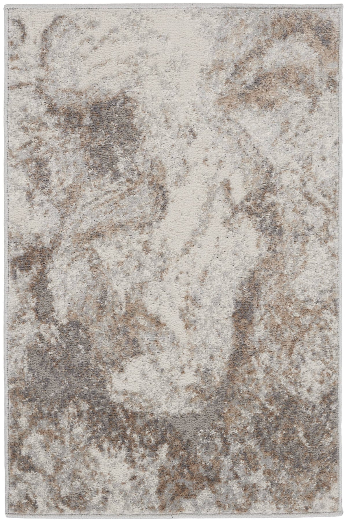 Nourison Elation ETN02 Area Rug | Ivory Grey | 5'3" x 7'3"