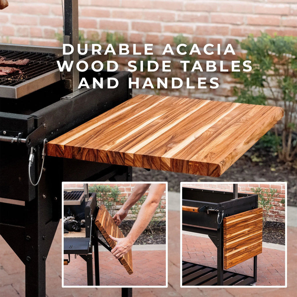 Backyard Discovery Argentine Santa Maria XL Wood Fire & Charcoal Steel Grill, Asado Clamp