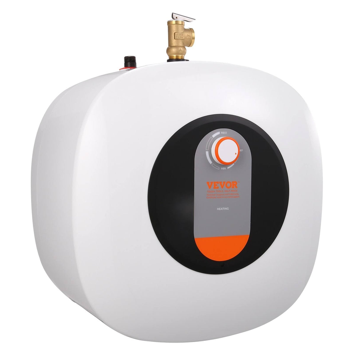 VEVOR Electric Mini-Tank Water Heater, 8-Gallon Tank Hot Water Boiler Storage, 1400W Power, Safety Temperature Pressure Valve Easy Install, for