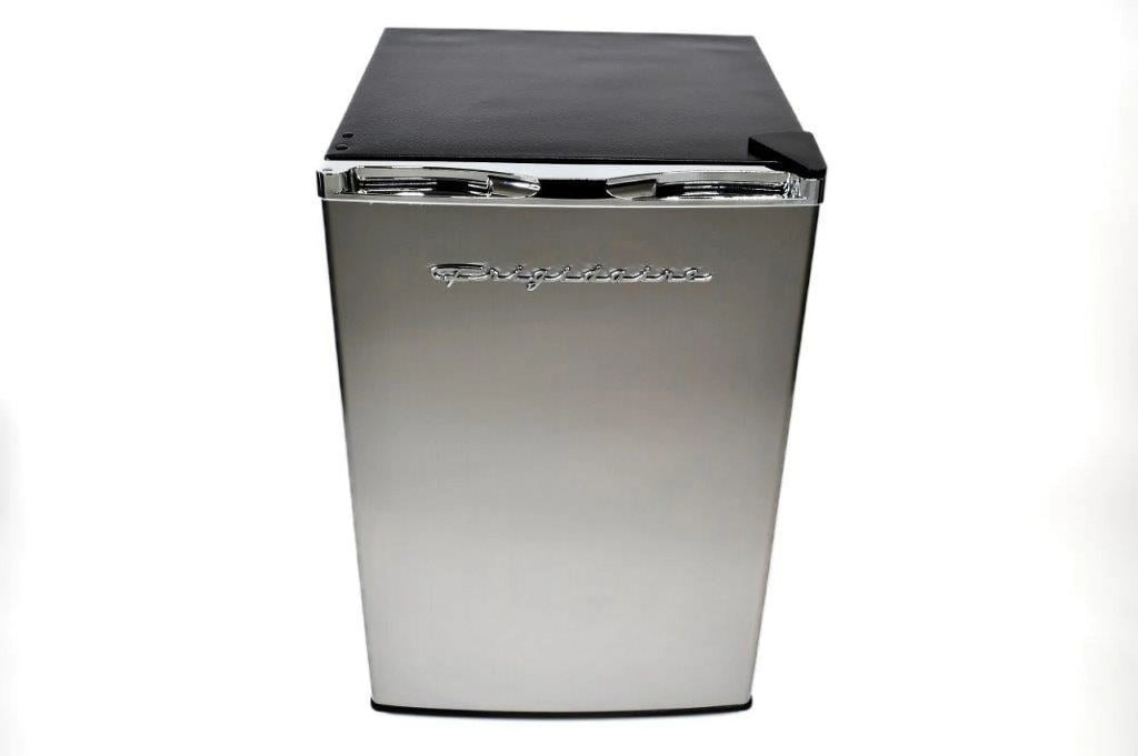 Frigidaire, 4.5 Cu. Ft. Compact Fridge with Chrome Trim - EFR492, Platinum