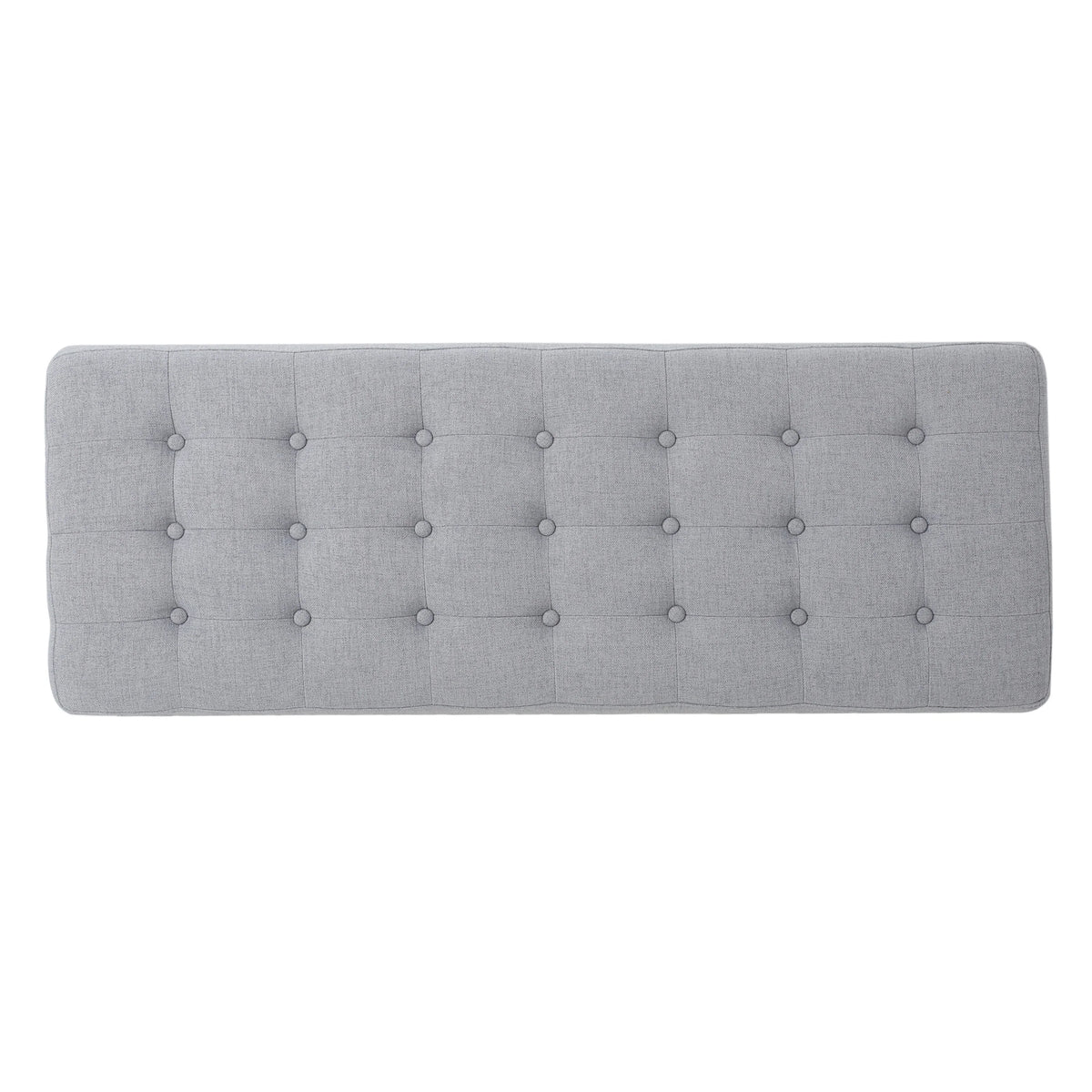 44.75" Mid - Century Tufted Bench - Solid Birch Legs - Plush Polyester Blend - 17" Height, 19.62 lb