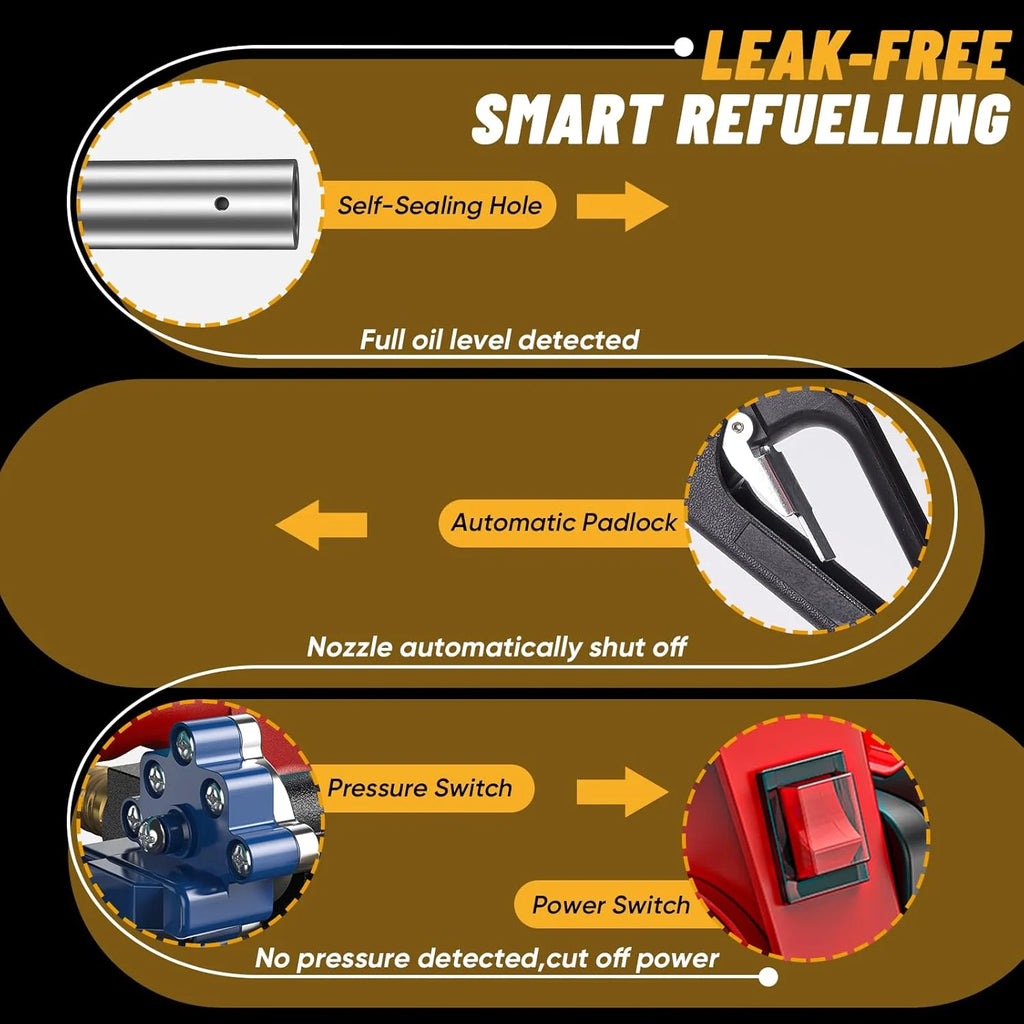 Taskstar 260W Fuel Transfer Pump Battery Powered, 12GPM Electric Pump Kit with 21V 4.0ah Battery & Charger, Portable Cordless Pump with Auto - Off Nozzle & 2x 6.6FT Hoses Diesel Keroséne Transfer Pump