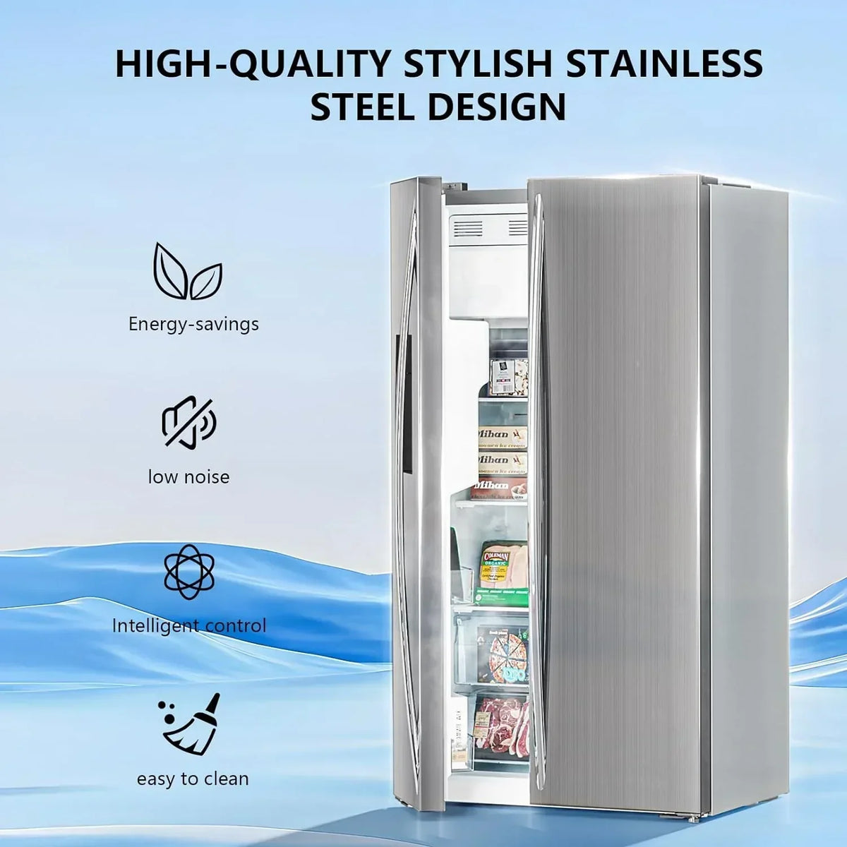 36 Side By Side 20.01 Cu. ft. Built-in Refrigerator with Freezer & Ice Maker Included