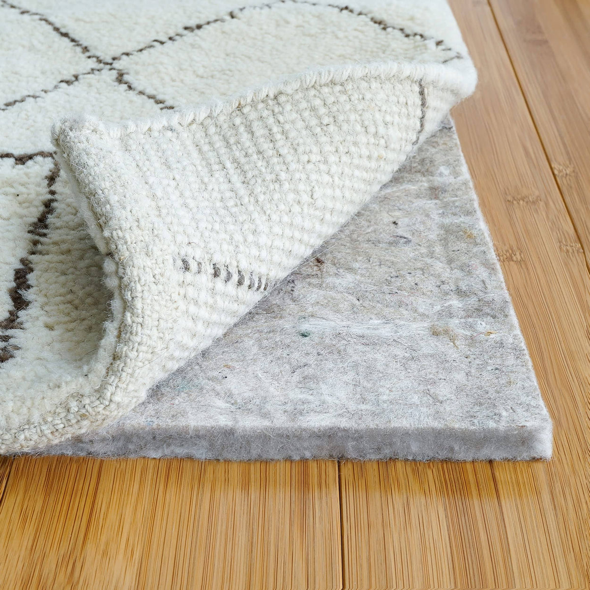 RugPadUSA - Basics - 5'x8' - 1/2" Thick - 100% Felt - Protective Cushioning Rug Pad - Safe for All Floors and Finishes