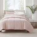 Serta Simply Clean Antimicrobial 2-Piece Comforter Set, Pink, Twin XL