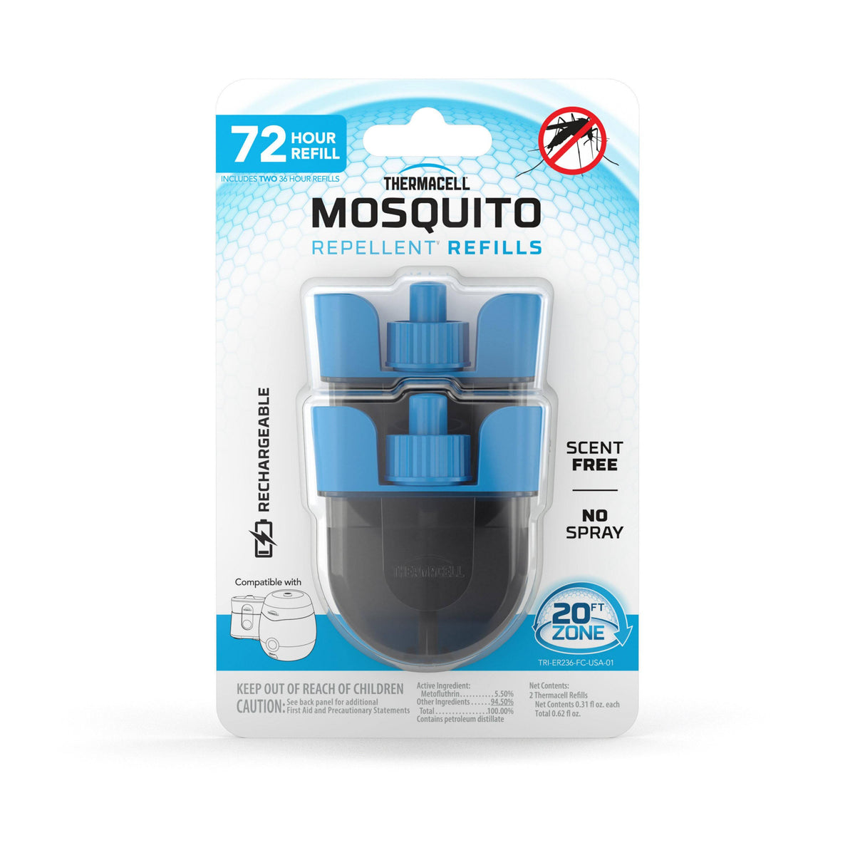 Thermacell Mosquito Repellent 72-Hour Rechargeable Refill