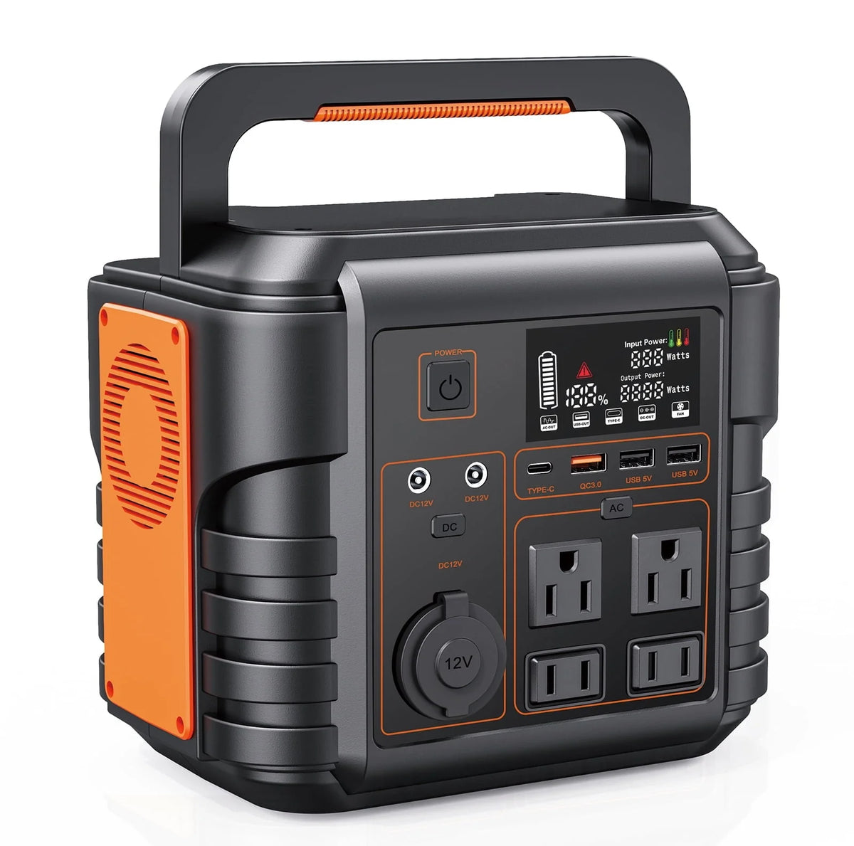 Prymax Portable Power Station 300W (Peak 600W), Solar Generator, Backup Battery Supply W/ AC Outlet for Home Blackout, Camping, Travel, CPAP