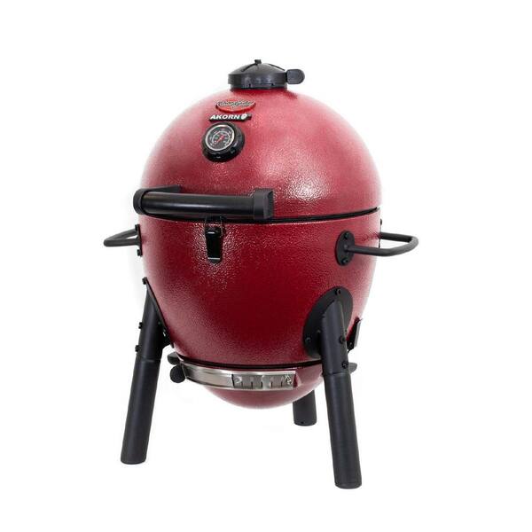 Akorn Jr. 14 In. Portable Kamado Charcoal Grill in Red
