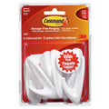 Command Designer Hooks, White, M - 6 count