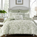 King Natalie Duvet Cover Set Green - Laura Ashley
