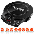 Nuwave Portable Induction Cooktop Flex with 10.25 - Inch Shatter - Proof Ceramic Glass, Large 6.5 - Inch Heating Coil, 3 Wattage Settings 600, 900 & 1300 Watts