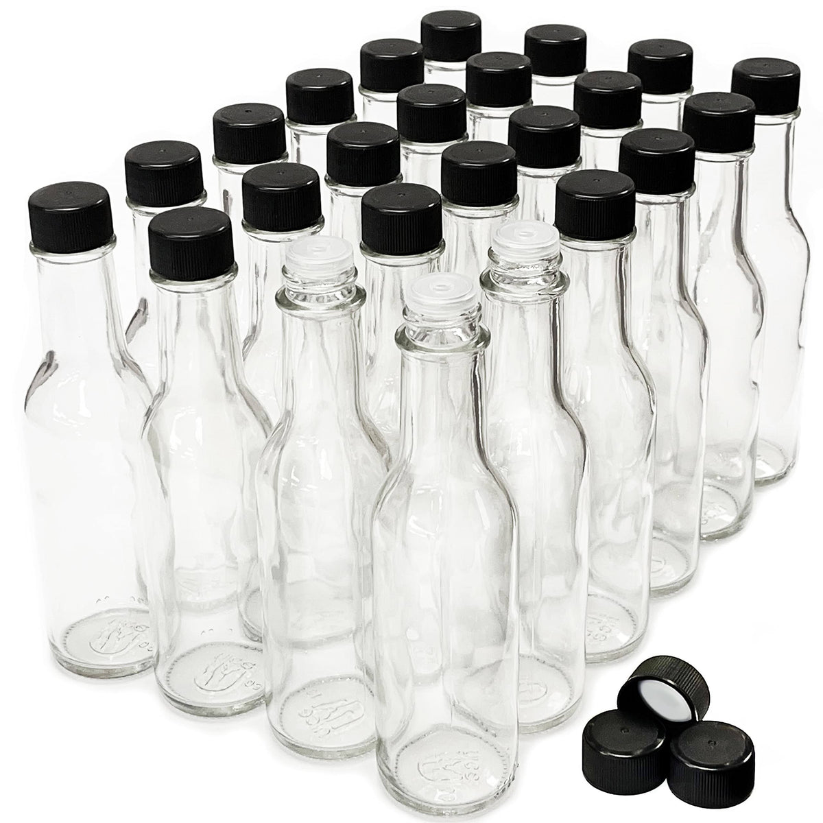 nicebottles - Hot Sauce Bottles 5 oz - 24 Pack