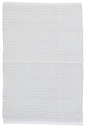 Dash & Albert Herringbone Pearl Grey Indoor/Outdoor Rug 2.5ft x 8ft