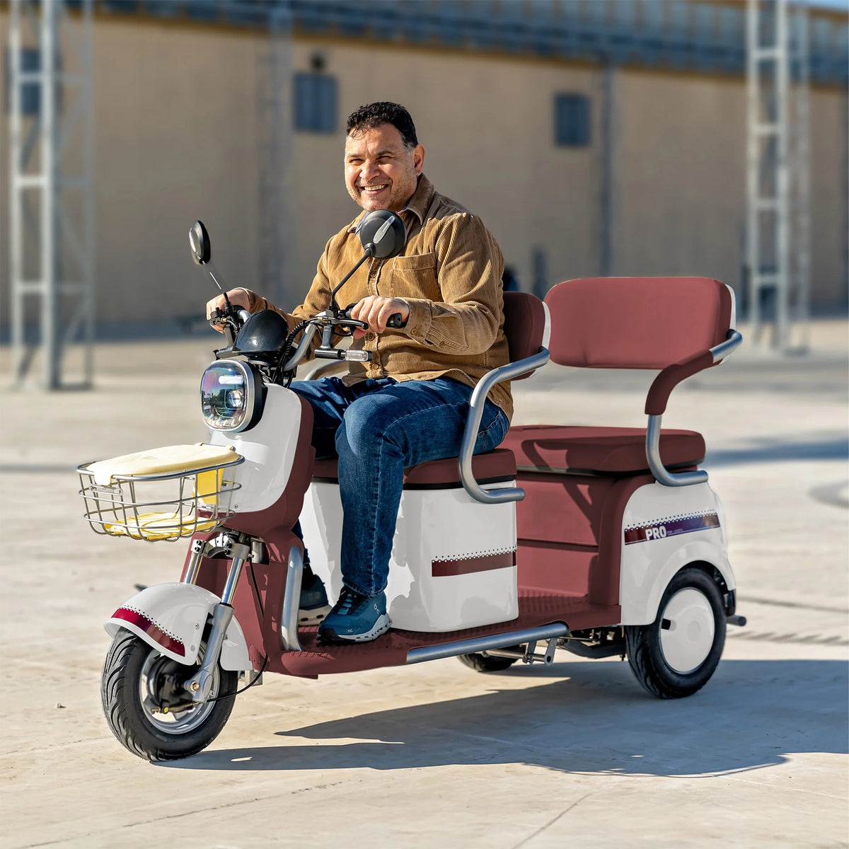 Massimo MGC E - Trike 3 - Wheel Electric Cart - 17 MPH, 2 - Seater Adult Scooter - Blue