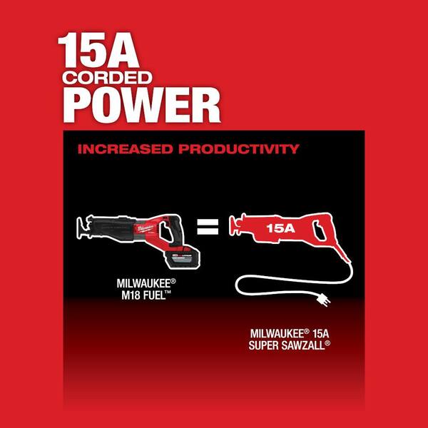 M18 FUEL 18V Lithium-Ion Brushless Cordless SUPER SAWZALL Orbital Reciprocating Saw Kit w/(1) 12.0 Ah Battery
