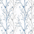 Melwod Grey Blue Tree Branches Peel and Stick Contact Paper 17.7" x 118" Modern Tree Branch Removable Wallpaper Natural Wall Pap