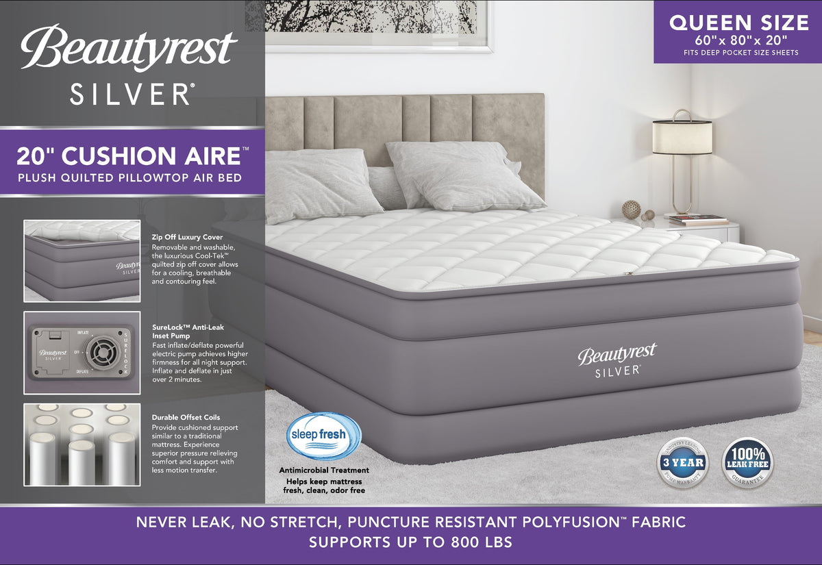 Cushion Aire 20 Queen Air Mattress with Built-in Pump