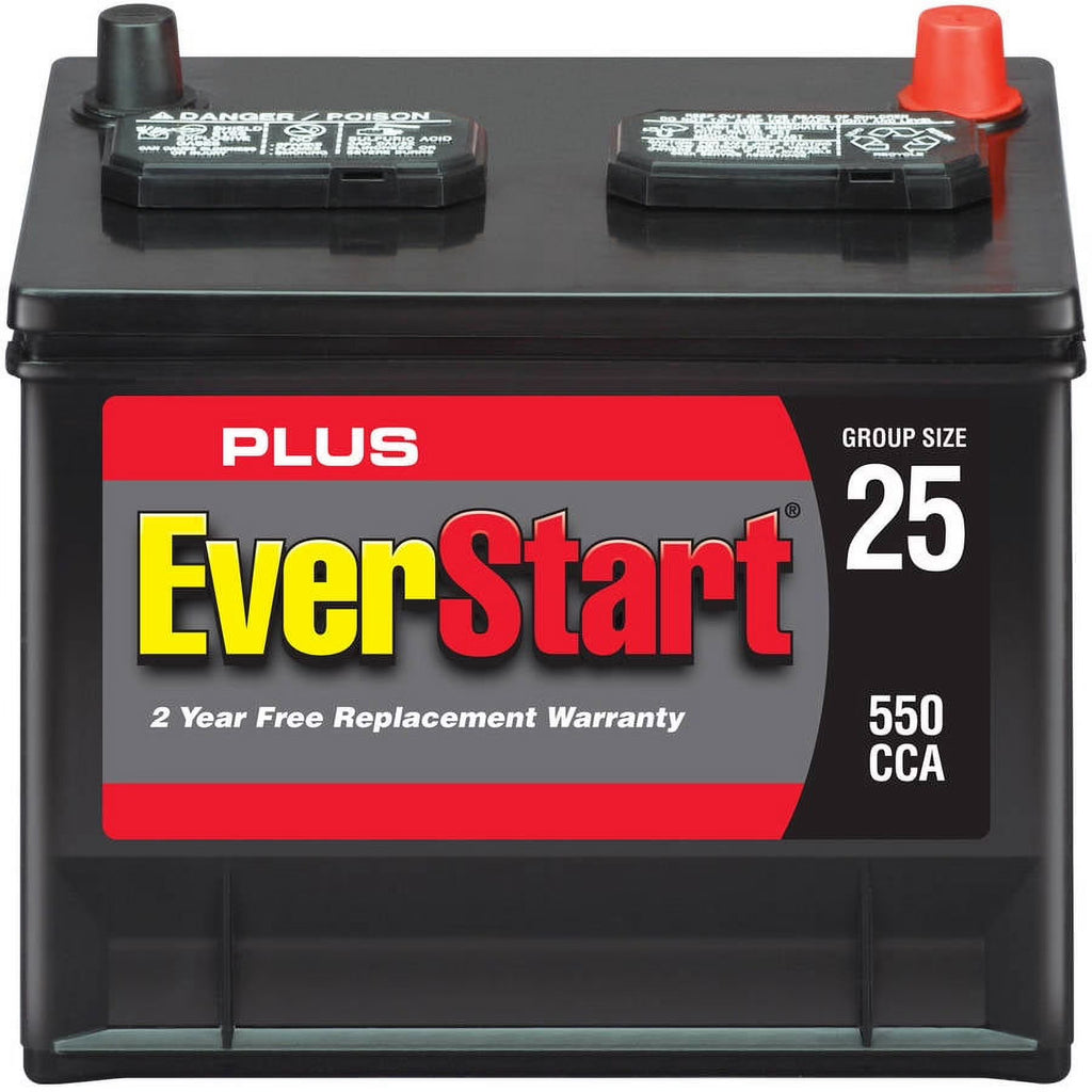 Everstart Plus Lead Acid Automotive Battery, Group Size 25 - 3 (12 Volt/550 CCA)