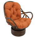 Blazing Needles 48"x24" Solid Twill Swivel Rocker Cushion, Spice