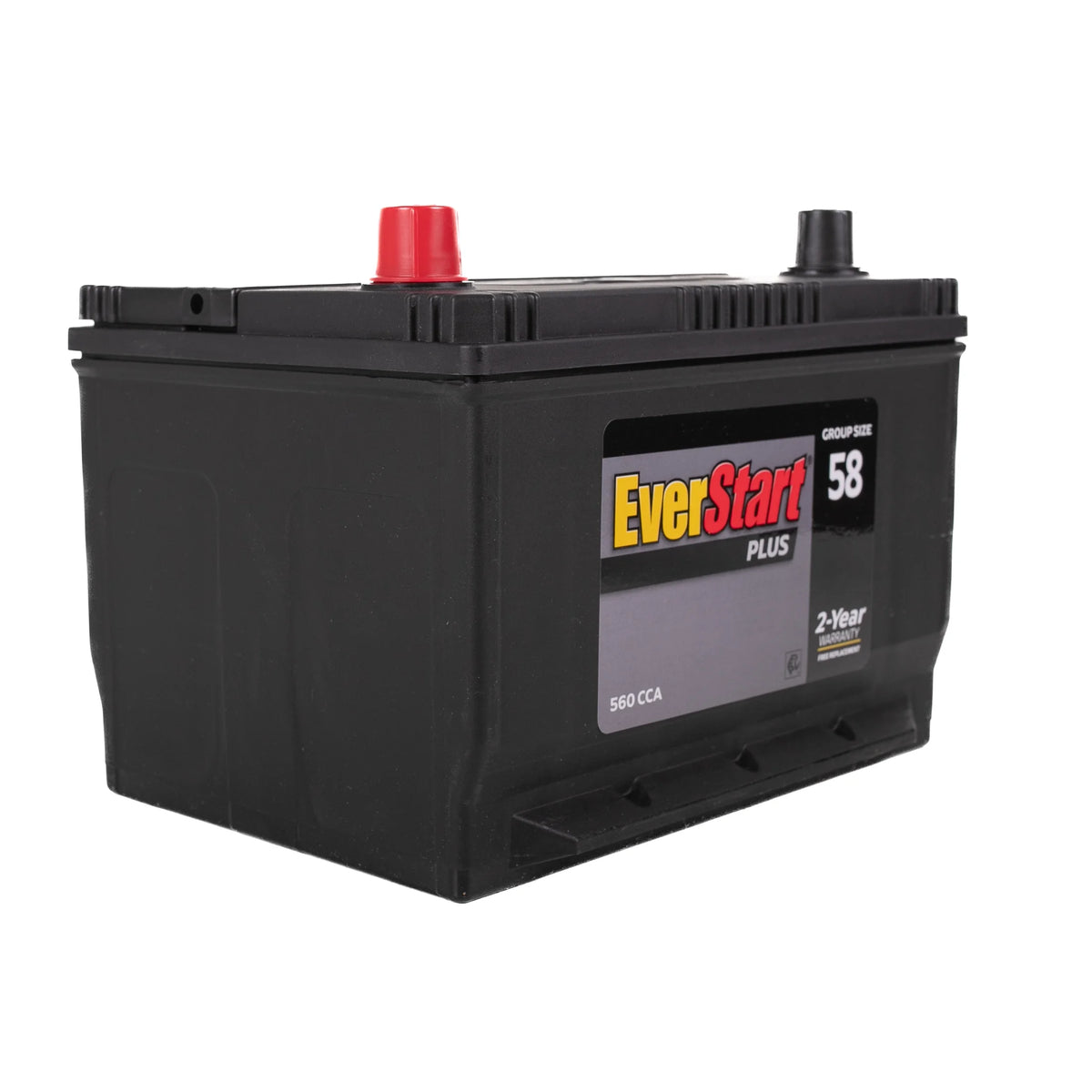 Everstart Plus Lead Acid Automotive Battery, Group Size 58 - 12 Volt 560 CCA 78 RC