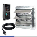 iLiving 12" Shutter Exhaust Fan with Thermospeed Controller - Silver