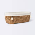 Cloud Island Natural Weave Oval Storage Bin with Waffle Weave Liner - Cream - Each