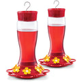 Sewanta Hummingbird Feeder 30 oz Set of 2 Plastic Hummingbird Feeders for Outdoors - with Built-In Ant Guard - Circular Perch with 7 F