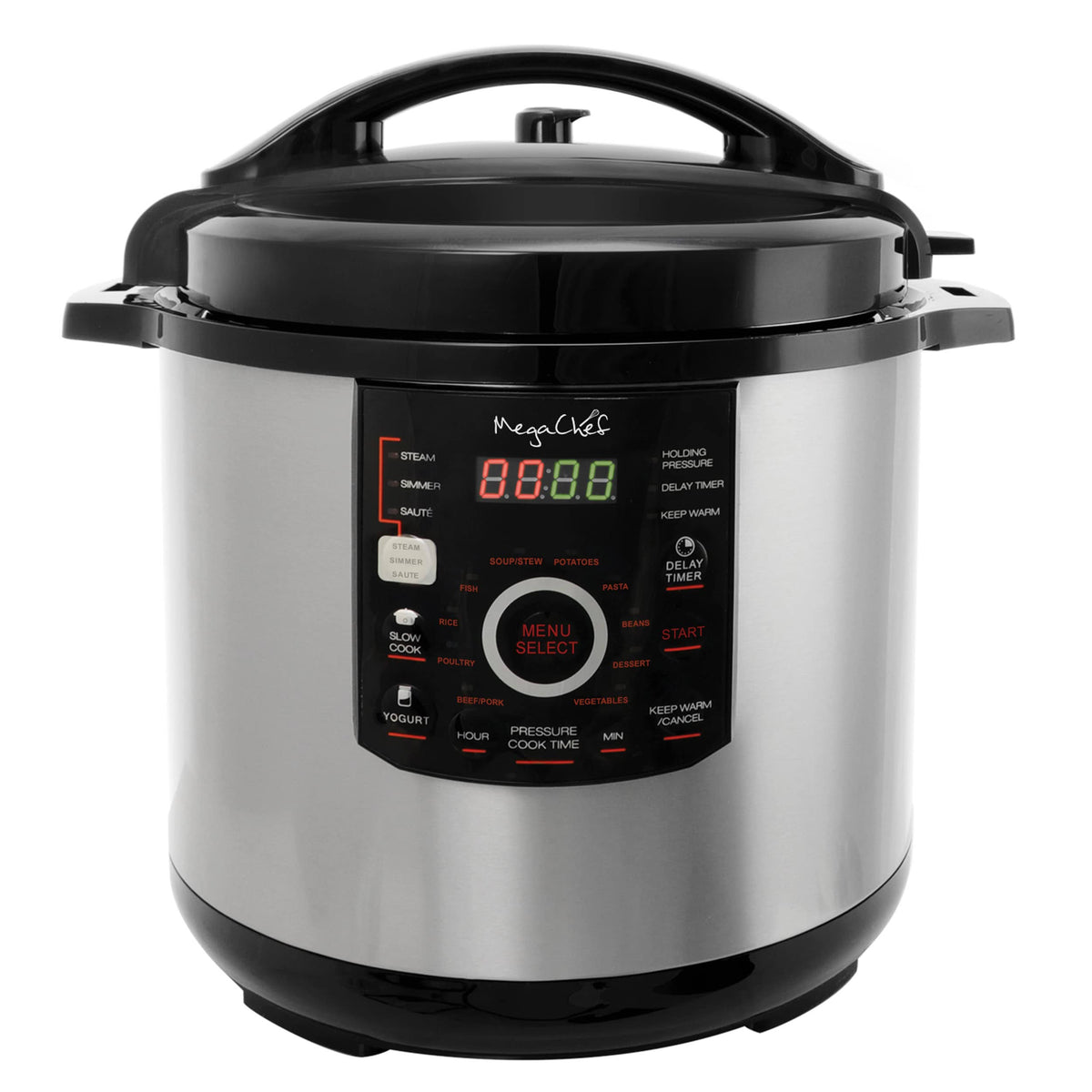 MegaChef 12qt Digital Pressure Cooker - Silver