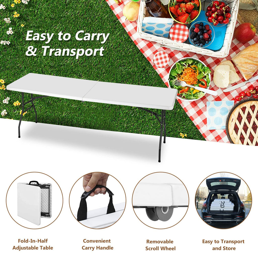 FDW Folding Table for Office Home Camping Party