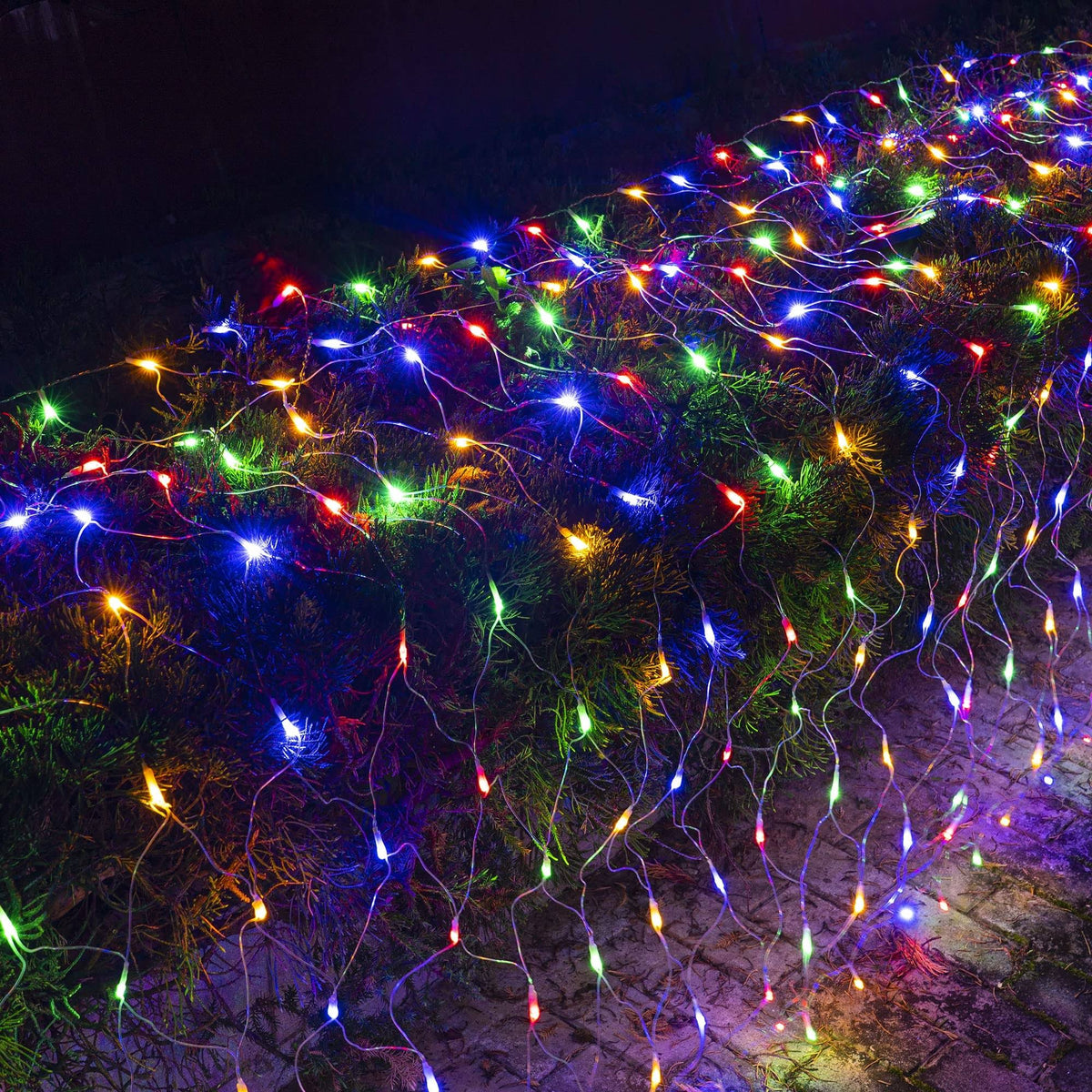 Dazzle Bright Christmas 360 LED Net Lights, 12ft x 5 ft Connectable Waterproof String Lights with 8 Modes, Christmas Decorations