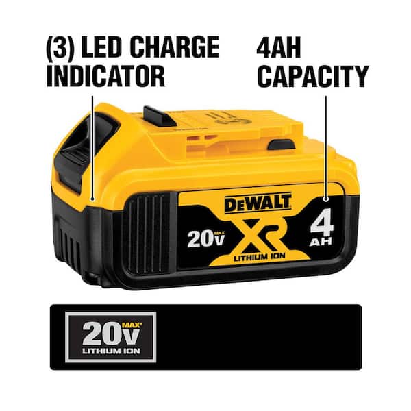 20V MAX Cordless 7 Tool Combo Kit, 20V MAX 4.5 - 5 In. Grinder, and (1) 20V 4.0ah and (1) 20V 2.0ah Batteries