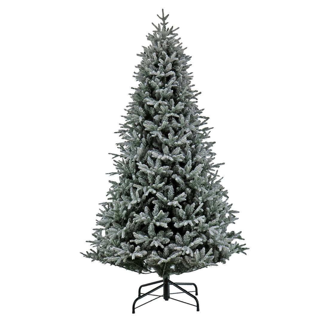 Green Realistic Fir Flocked/Frosted Christmas Tree Size: 10' H