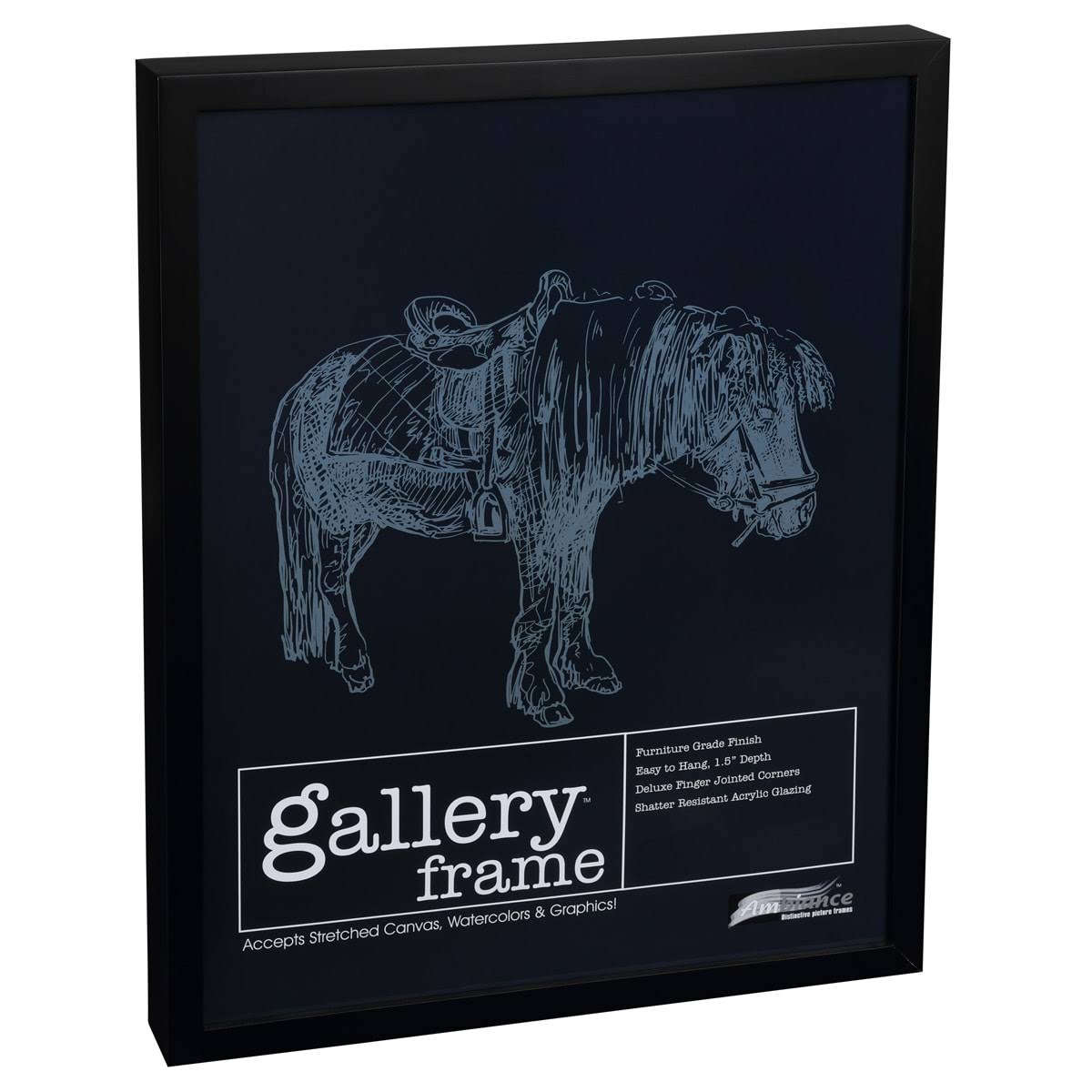 Ambiance Gallery Wood Frame Single 6x8" - Black