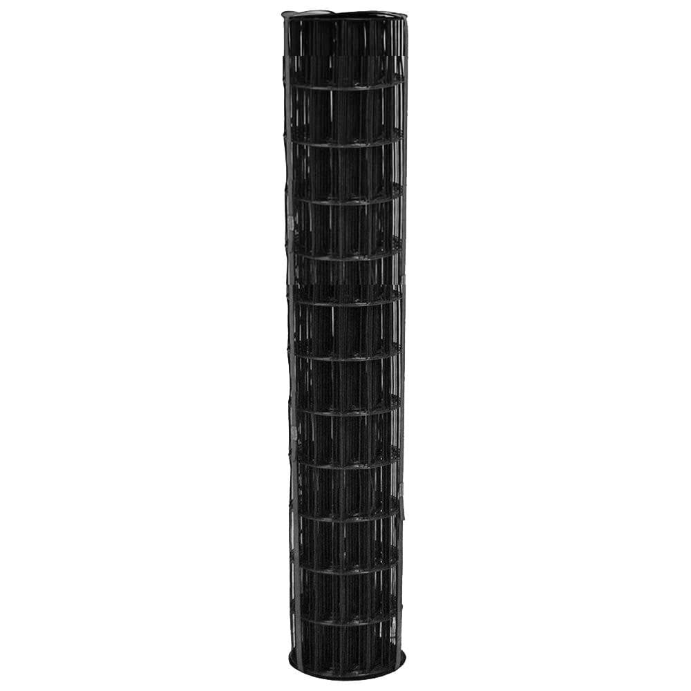 allFENZ 5 ft. x 50 ft. 14-Gauge Black PVC-Coated Welded Wire
