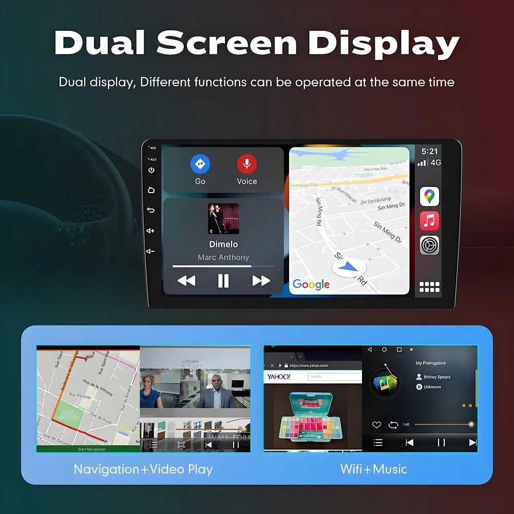 Eforcase 2+32G Car Stereo Radio for Jeep Compass 2017 - 2019, Support Wireless Carplay Android Auto 9" Touch Screen Android 13 Bluetooth GPS Navigation Car Player Radio