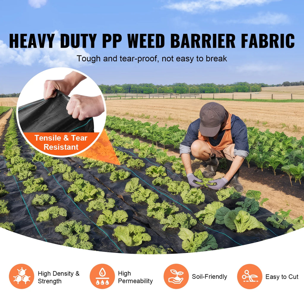 KFFKFF 13ftx108ft Superior Strength Weed Barrier Landscape Material, 5 oz Geotextile Fabric for Under Gravel, Excellent Permeability for Weed Restriction Mat, Driveway Material