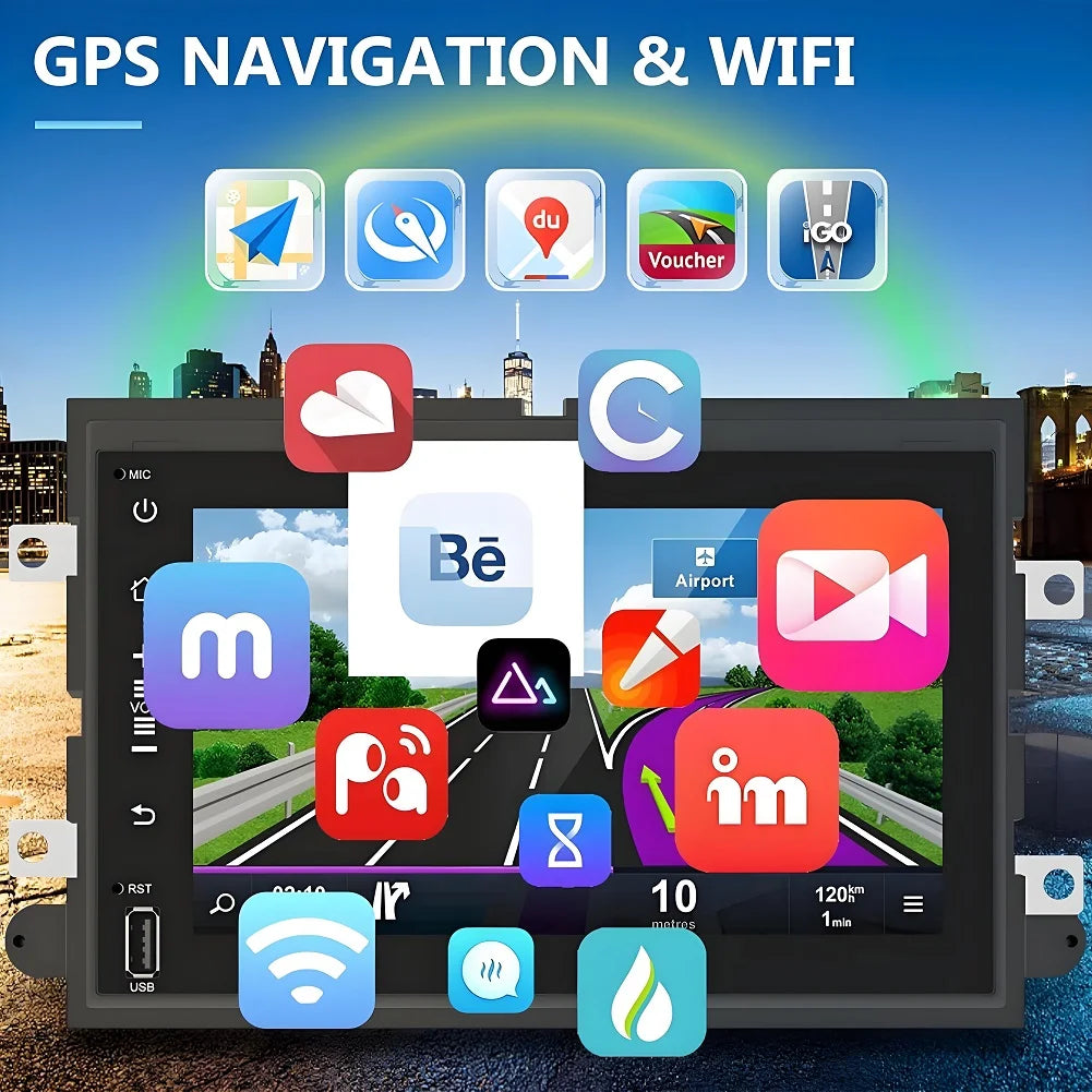 Eforcase 2+32G Car Stereo Radio for Jeep Compass 2017 - 2019, Support Wireless Carplay Android Auto 9" Touch Screen Android 13 Bluetooth GPS Navigation Car Player Radio