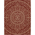 Mainstays 6'6"x9'6" Red Global Medallion Outdoor Area Rug