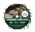 Holiday Bright Light, 500 Twinkle Cluster Light Set Pure White