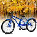 MOPHOTO 7 Speed 27.5" Adult Mountain Tricycle, Exercise Men'S Women'S Bicycle, 3 Wheel Cruiser Bike