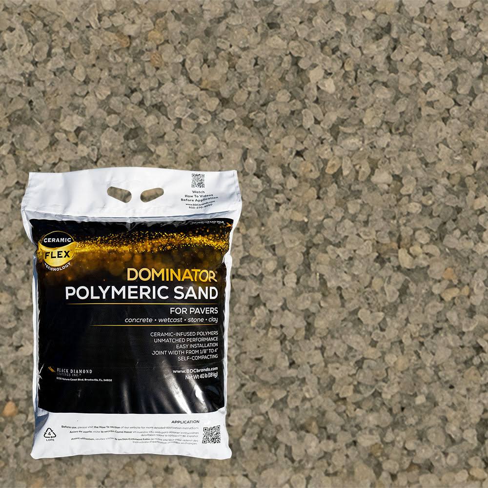 Dominator 40 Pound Gray Beige Dominator Polymeric Sand with Revolutionary Ceramic Flex Technology for Stabilizing Paver Joints/Gaps, 1/8