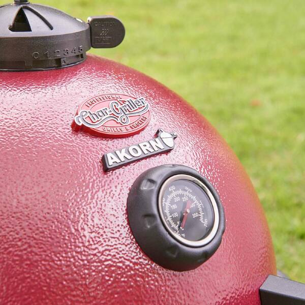 Akorn Jr. 14 In. Portable Kamado Charcoal Grill in Red