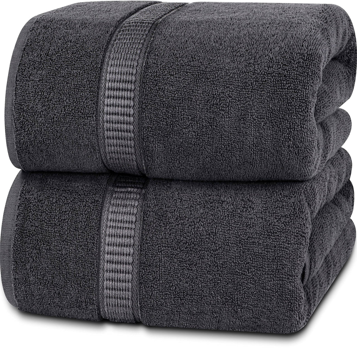 Utopia Towels - Luxurious Jumbo Bath Sheet (35 x 70 Inches, Grey) - 600 GSM 100% Ring Spun Cotton Highly Absorbent and Quick