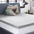 Lucid California King 3 inch Bamboo Charcoal Memory Foam Mattress Topper