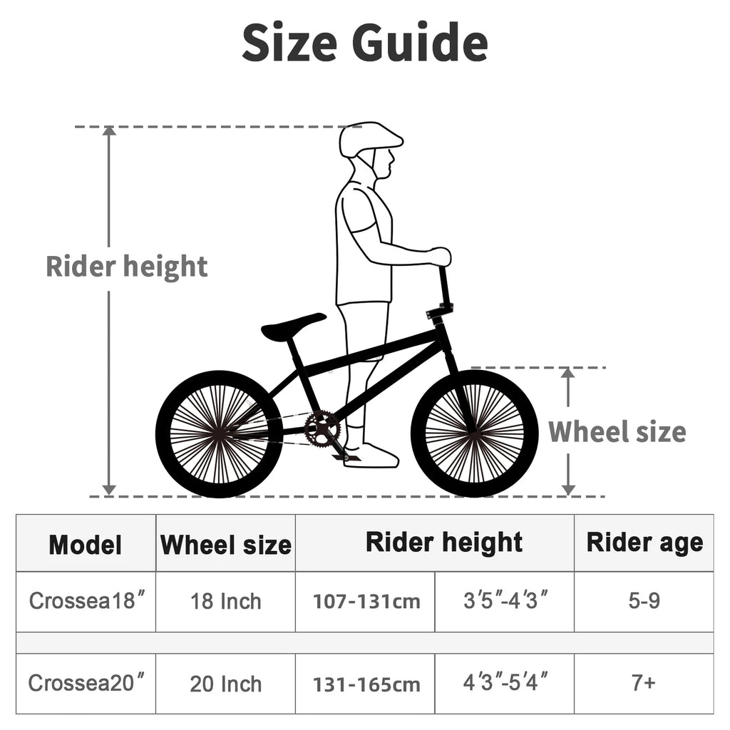Cubsala 20 in Kids BMX Bike Freestylefor Age 6 - 14 Years Old Boys Girls with 4 Pegs, Black with Red Tires