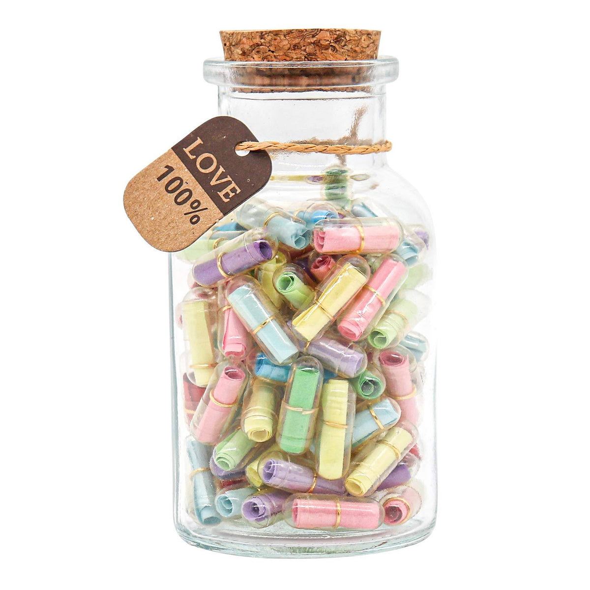 KBFUSHI Capsule Letters Message in A Bottle - Cute Things Gifts for Boyfriend/Girlfriend - Love Letter for Anniversary, Birthday,Valentines Day, Mothe