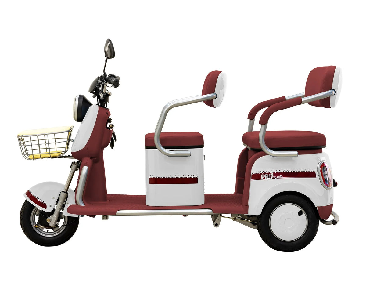 Massimo MGC E - Trike 3 - Wheel Electric Cart - 17 MPH, 2 - Seater Adult Scooter - Blue